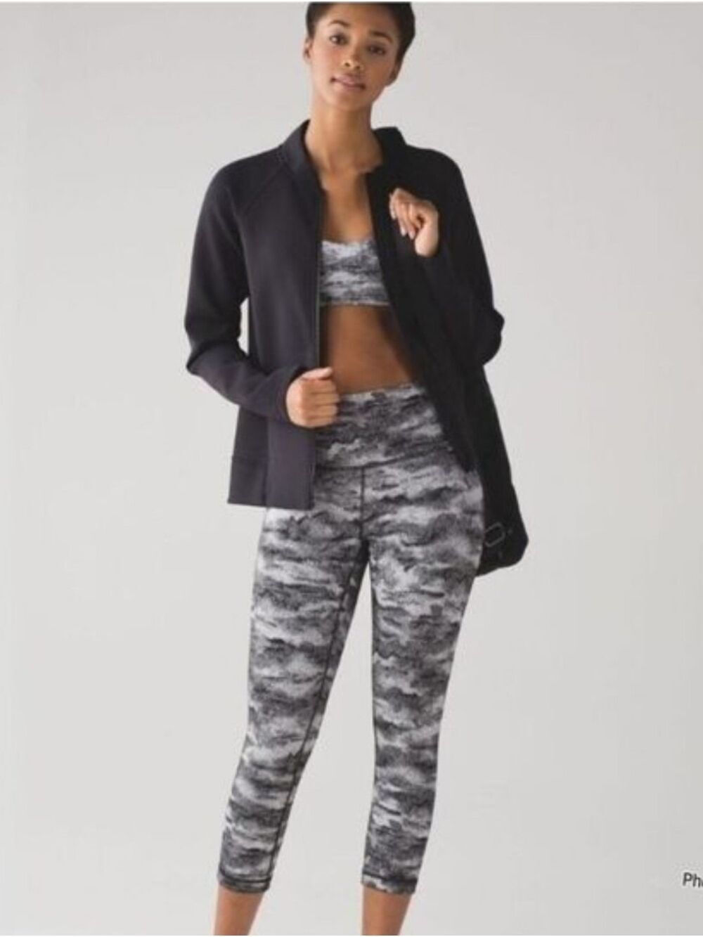 LULULEMON WUNDER UNDER CROP HI-RISE LEGGING - LUON HAZY DAYS - EUC - SIZE 8